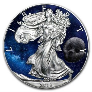 DEATH COMET - 2018 1 oz American Silver Eagle Coin - Color