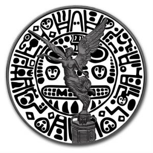 INCA MASK - MEXICAN LIBERTAD - 2018 1 oz Pure Silver Coin - Black Ruthenium and 24K Gold Plating - 250 Mintage