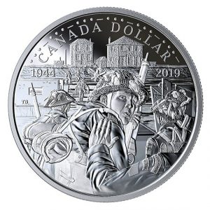 75TH ANNIVERSARY OF D-DAY – 2019 PROOF SILVER DOLLAR – ROYAL CANADIAN MINT