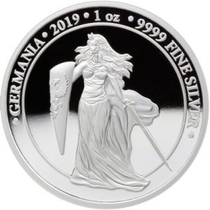 GERMANIA 2019 PROOF - 5 Mark 1 oz Pure Silver Proof Round