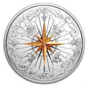 ROSE OF THE WINDS – 2019 $50 5 OZ FINE SILVER COIN – ROYAL CANADIAN MINT