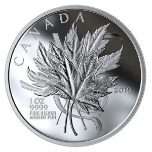 THE BELOVED MAPLE LEAF – 2019 1 OZ $20 FINE SILVER COIN – ROYAL CANADIAN MINT