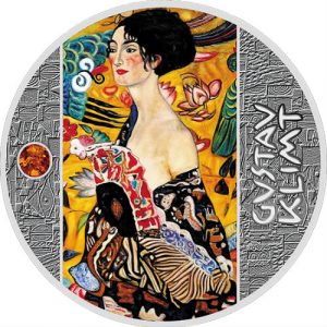 LADY WITH A FAN - AN ARTIST BREAKING THE RULES - GUSTAV KLIMT - 2019 $1 Pure Silver Coin - Mint of Poland - Niue