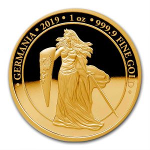 GERMANIA 2019 PROOF - 5 Mark 1 oz Pure Gold Round