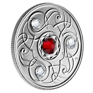 JANUARY: BIRTHSTONES – 2020 $5 1/4 OZ FINE SILVER COIN – ROYAL CANADIAN MINT