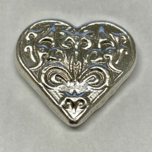 HEART BAR - 1 oz Pure .999 Silver Bar - Beaver Bullion