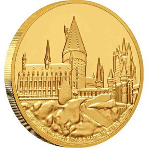 HARRY POTTER - HOGWARTS CASTLE - 2020 1/4 oz Pure Gold Proof Coin - Niue - NZ Mint