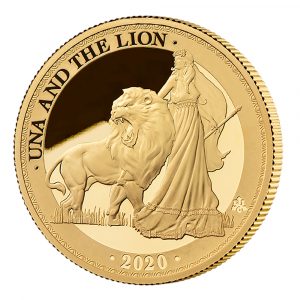 UNA AND THE LION - 2020 1 oz Pure Gold Proof Coin - St Helena - The East India Company