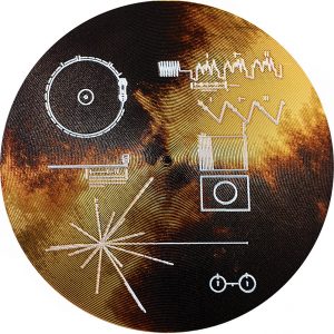 VOYAGER GOLDEN RECORD - THE SOUNDS OF EARTH – 2020 $2 1/2 OZ 50 MM FINE SILVER COIN – COOK ISLANDS