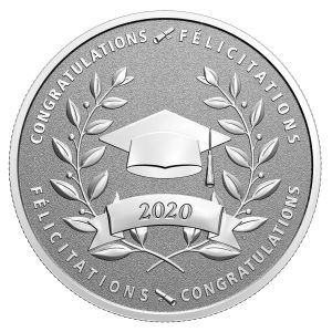 CONGRATULATIONS ON YOUR GRADUATION! – 2020 $10 1/2 oz FINE SILVER COIN – ROYAL CANADIAN MINT