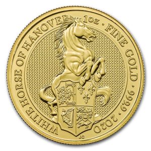 WHITE HORSE OF HANOVER - THE QUEEN'S BEASTS - 2020 1 oz Gold Bullion Coin