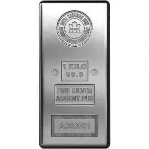 1 Kilo Royal Canadian Mint New Silver Bar