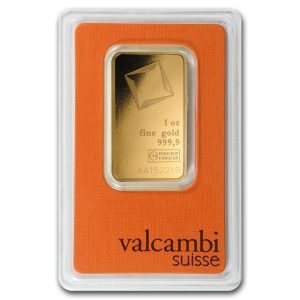 1 oz Gold Bar - Valcambi Suisse In Assay