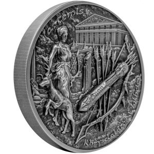 ARTEMIS -BOW & ARROW - 2020 2 oz Piedfort Pure Silver High Relief Coin - Cook Islands