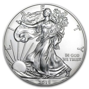 AMERICAN SILVER EAGLE - 2018 1 oz Brilliant Uncirculated Silver Coin