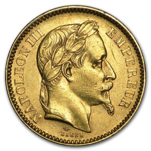 NAPOLEON III LAUREATE - RANDOM YEAR (1861-1870) 20 Francs Gold Coin - France