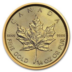 GOLD MAPLE LEAF - 2020 1/4 oz Pure Gold Coin - Royal Canadian Mint