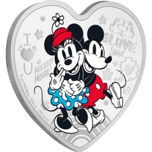 DISNEY LOVE - ULTIMATE COUPLE - MICKEY & MINNIE MOUSE - 2021 1 oz Fine Silver Coin - Niue - NZ Mint