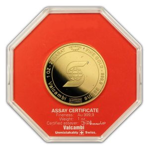 SCOTIABANK VALCAMBI SUISSE - 1 oz Pure Gold Round in Assay