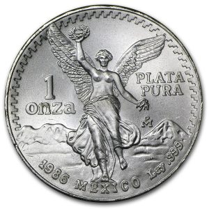 LIBERTAD - MEXICO - 1986 1 oz Pure Silver Coin