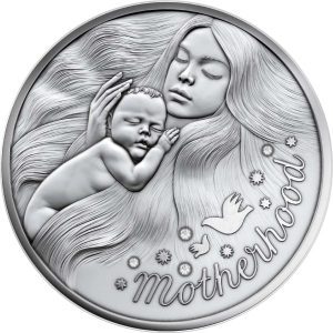 MOTHERHOOD COIN - 2021 1/2 oz Pure Silver Coin with Crystal Insert - Niue