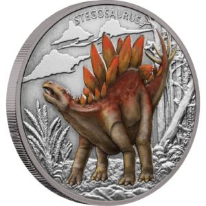 STEGOSAURUS - DINOSAURS - 2020 1 oz Fine Silver Coin - Niue - NZ Mint