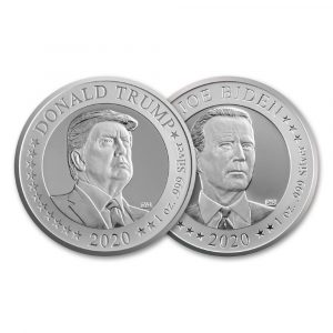 2020 U.S. Presidential Election "Flip Coin" 1 oz Silver Proof GEM Proof with Pouch and COA