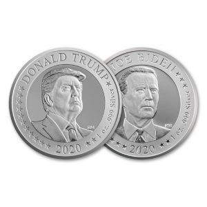 2020 U.S. Presidential Election "Flip Coin" 1 oz Silver Proof GEM Proof with Pouch and COA