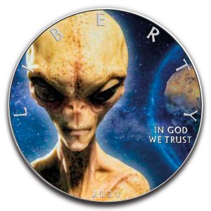 ALIEN PLANET - 2020 1 oz American Silver Eagle Colorized Pure Silver Coin