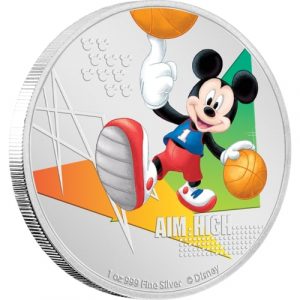 DISNEY MICKEY MOUSE - AIM HIGH - 2020 1 oz Fine Silver Coin - Niue - NZ Mint