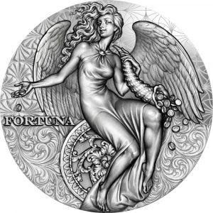 FORTUNA - Celestial Beauty - 2021 2 oz Pure Silver Antique Finish Coin - Cameroon