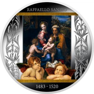 LA PERLA - THE HOLY FAMILY - 500TH ANNIVERSARY OF THE DEATH OF RAPHAEL - 2020 500 Francs CFA Pure Silver Coin  - Mint of Poland - Republic of Cameroon