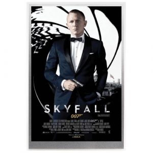 JAMES BOND MOVIE POSTER SKYFALL - 2020 5 Gram Pure Silver Foil - Perth Mint