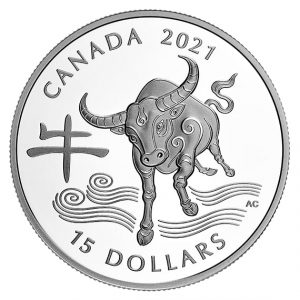 YEAR OF THE OX - 2021 1 oz Pure Silver Proof Coin - Royal Canadian Mint