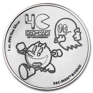 PAC-MAN 40TH ANNIVERSARY - 2020 1 oz Pure Silver BU Coin - NIUE