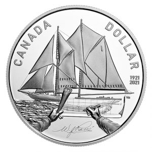 2021 FINE SILVER PROOF DOLLAR - 100TH ANNIVERSARY OF BLUENOSE - Royal Canadian Mint