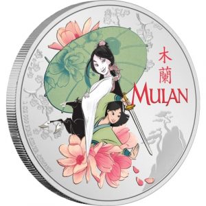 MULAN DISNEY - 2021 1 oz Pure Silver Proof Colored Coin - Niue - NZ Mint