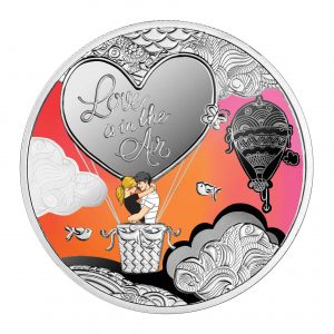 LOVE IS IN THE AIR - 2021 Pure Silver Proof Coin - Mint of Poland - Republic of Cameroon