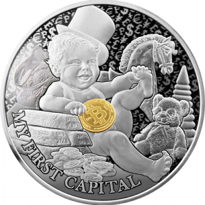 MY FIRST CAPITAL - MY FIRST TREASURES - 2021 $1 Pure 1/2 oz Proof Silver Coin Gilded - Niue