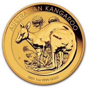 GOLD KANGAROO - 2021 $100 1 oz Pure Gold Coin - Perth Mint