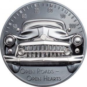 Classic Car – Open Roads - 2021 $10 2 oz Pure Silver Black Proof Finish Smartminting Coin - Cook Islands - Coin Invest Trust