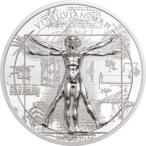 X-Ray – Vitruvian Man - 2021 $5 1 oz Pure Silver Smartminting Coin - Cook Islands - Coin Invest Trust