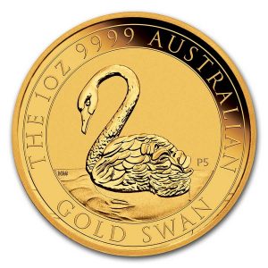 GOLD SWAN - 2021 1 oz Pure Gold Coin in Capsule - Perth Mint