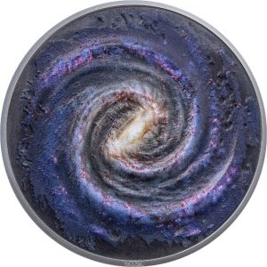 THE MILKY WAY - SPACE THE FINAL FRONTIER - 2021 3 oz Pure Silver Black Proof Coin - Palau