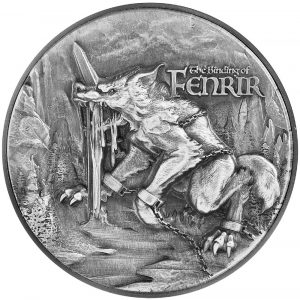 THE BINDING OF FENRIR - 2021 10000 Francs CFA 80 mm Bi-Metal Silver Proof High Relief Coin - Republique du Tchad