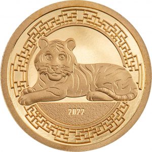 Year of the Tiger – Gold - 2022 1000 Togrog 1/2g Pure Gold Proof Finish Coin - Mongolia - Coin Invest Trust