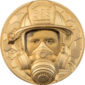 FIREFIGHTER - REAL HEROES  - 2021 $250 1 oz Pure Gold Proof Smartminting Coin - Cook Islands - Coin Invest Trust