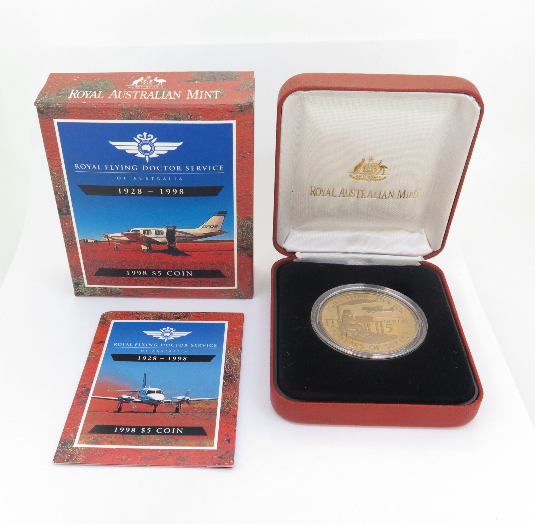 ROYAL FLYING DOCTOR SERVICE  - 1998 $5 Uncirculated Bronze Proof Coin - Royal Australian Mint