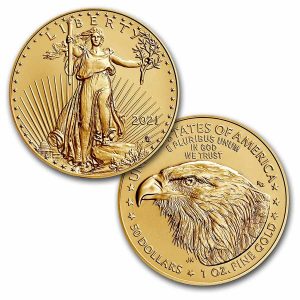 GOLD AMERICAN EAGLE - 2021 1 oz Gold Brilliant Uncirculated Coin (TYPE 2)