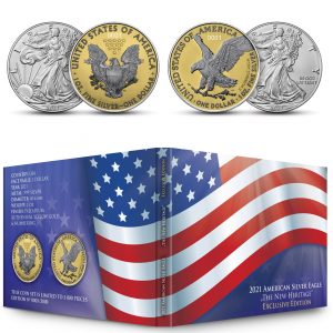 AMERICAN EAGLE THE NEW HERITAGE EXCLUSIVE EDITION - 2021 2 x 1 oz American Silver Eagle Coins - Serial Numbered